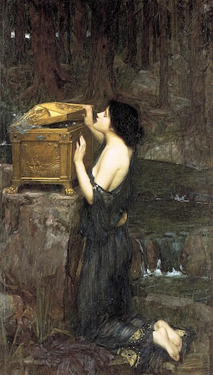 Pandora - John William Waterhouse by John William Waterhouse. Licensed under Public Domain.